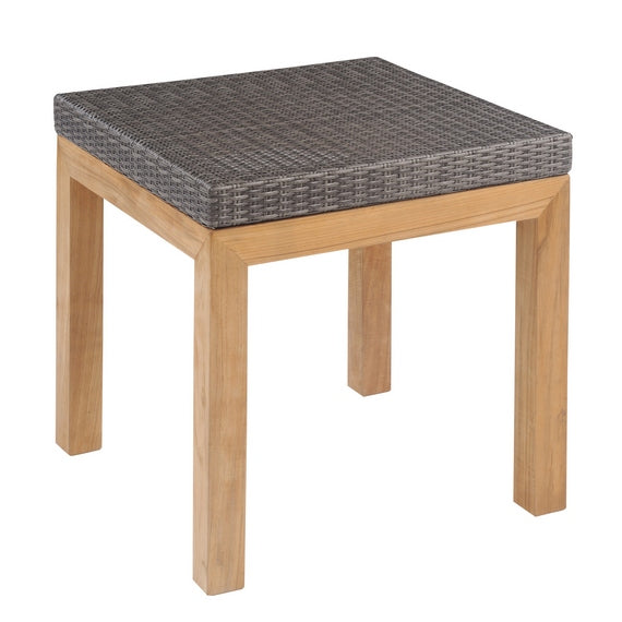 Kingsley Bate Azores Deep Seating Sectional Set Granite / Ocean / Azores Side Table with Glass
